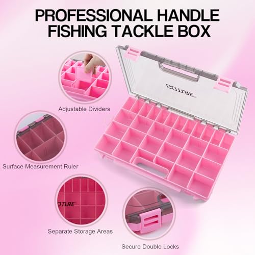 Goture Pink Fishing Rod and Reel Combo with 3700 trays - Spinning Reel Pole with Shimmering Pink Sling Bag - 8FT Telescopic Rod Kit for Starter Travel Saltwater Freshwater - color: Shimmering pink, size: Large bag with 3700 trays, style: Full Fishing Kit(