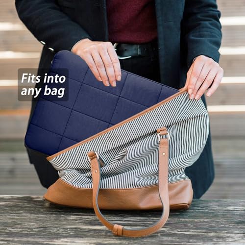 Puffy Laptop Sleeve 14 Inch Matte Navy, Waterproof Carrying Case Bag for Women, Fluffy Computer 14 HP Case, Compatible with MacBook Pro 14 Inch, MacBook Air M2 M1, Asus/Dell XPS/Lenovo - color: Matte Navy, size: 14-inch