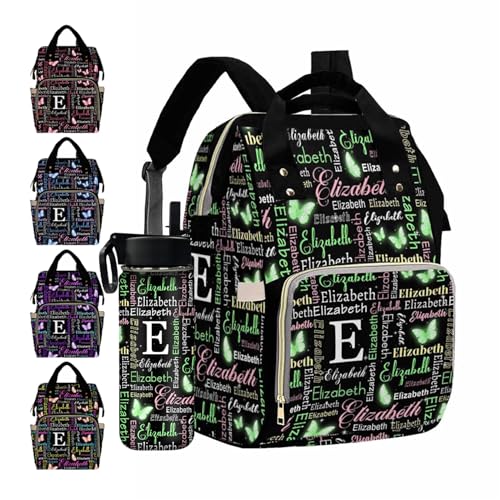 MyPupSocks Personalized Diaper Bag for Girls, Custom Name Diaper Bag Baby Nappy Bag Fashion Shoulder Bag Casual Daypack Bag for Mom Baby Girls Boys School Travel - color: Color 14