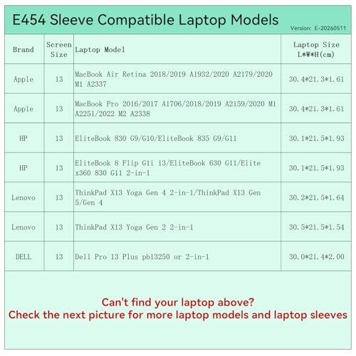 Smatree Elite Laptop Sleeve for 13 inch Apple MacBook Pro 2016-2022/MacBook Air Retina 2018-2020, HP EliteBook, Lenovo ThinkPad, ASUS Zenbook Flip, DELL Pro, Protective Laptop Case with Pocket(E454) - size: 13 inch/E454/Size: 31.7*22.2cm