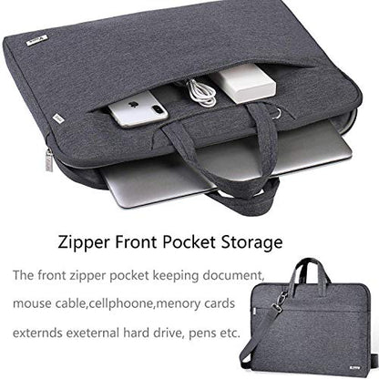 Voova Laptop Bag 13 14 Inch, Waterproof Computer Sleeve Carrying Case with Shoulder Straps & Handle Compatible with Macbook Air 13 M2/M3/M4, MacBook Pro 13/14, HP Dell Lenovo Chromebook 14, Grey - color: Grey, size: 13-14 Inch(35 x 24 x 2.5 cm)