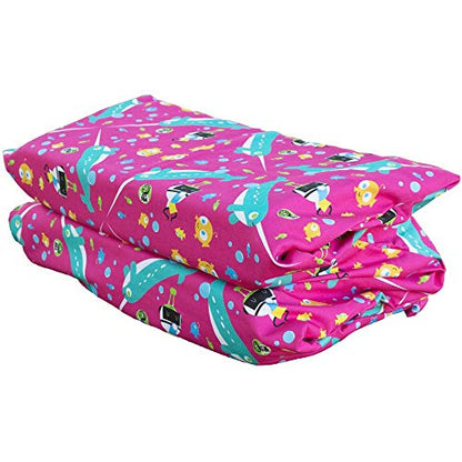 KinderMat 1.5" Thick + PBS Kids Kinderbundle - 1 Washable Cover, Special Edition - Narwhal Expedition - Regular, Sheet is 47" x 22", Great for Daycare & Family Households - color: Narwhal Expedition Bundle 1.5 Inch