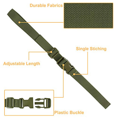 MAGARROW 24" 40" 60" 100" Strap Buckle Packing Straps Adjustable 1-Inch Belt - color: Army Green (4-Pack), size: 1" Wide - 24" Long