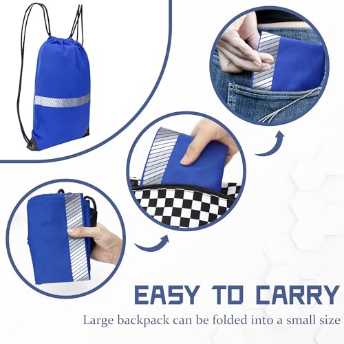AYKRM Customized Blue Drawstring Backpack Bag work Sackpack logo - color: Blue-logo