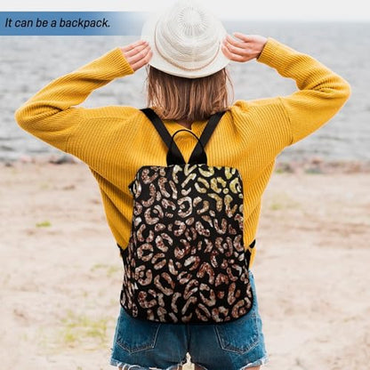 Women Fashion Backpacks Gradient Bling Leopard Print Handbags for Women Anti Theft Fashion Back Pack Shoulder Bag - color: Gradient Bling Leopard Print, size: No Custom