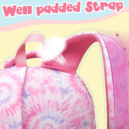 BLUEFAIRY Kids Backpack for Girls Elementary Primary Middle School Bags for Aged 8-10 for Teens Childs Bookbags Back to School Book Bags Gifts Mochilas para Niñas de 6 7 8 9 10 Años Tie-dye Pink - color: Cherry Blossom Pink