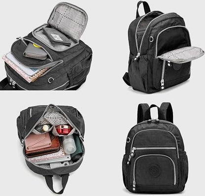 Mini Hiking Waterproof Backpack Purse for Women and Men,Travel Backpack 5L - color: Black