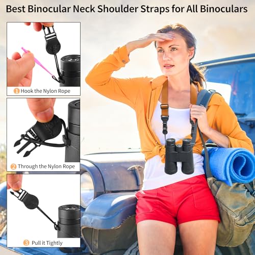 FIEIL Universal Shoulder Strap, Sandwich Mesh Padded Neck Lanyard, Replacement Comfortable Bag Strap for Camera, Cellphone Tablet,iPad, Laptop, Luggage Bag, Binocular(Brown) - color: Brown