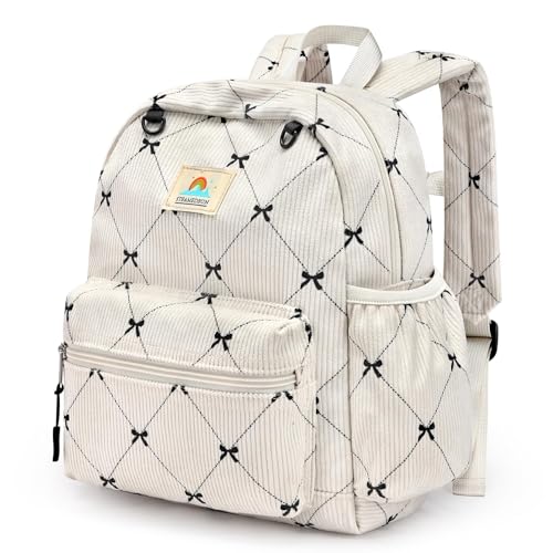 STEAMEDBUN Corduroy Toddler Backpack for Girls 2-4: Kids backpack for Boys Girls - 12 inch Preschool Kindergarten Backpacks - Bow - color: Bow Corduroy, size: MINI-12"H(not fit folder)