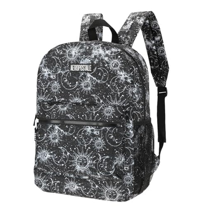 AEROPOSTALE Fieldtrip Unisex Backpack - AE Mens and Womens Bag for Everyday Use - Celestial Sky - color: Black Astro