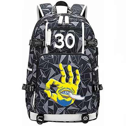 Basketball Player 30 Multifunction Backpack Travel Laptop Fans bag For Men Women - color: Grey - 2