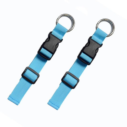 2 Pack Luggage Straps - Adjustable Suitcase Belts Travel Accessories - Jacket Gripper Arm Saver Easy to Carry Your Extra Bags (Blue) - color: Blue