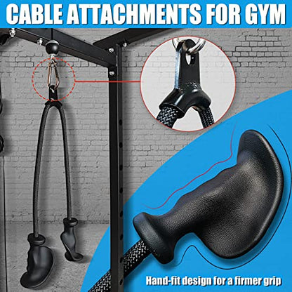 BLUSLM Ergonomic Tricep Rope Pulldown Attachments, Upgraded 27 32 40 & 47 Inch Extra Long Triceps Rope Cable Attachments for Gym, LAT Pull Down Bar for Cable Machine, Tricep Workout Cable Attachments - color: HAND ROPE-06