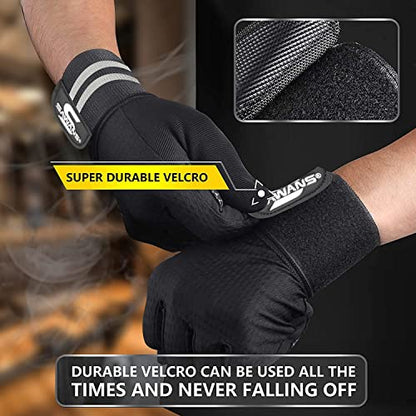 SAWANS Weight Lifting Gloves Gym Workout Fitness Wrist Wrap Support Men Women Fingerless Gloves Full Finger Touchscreen - size: Small