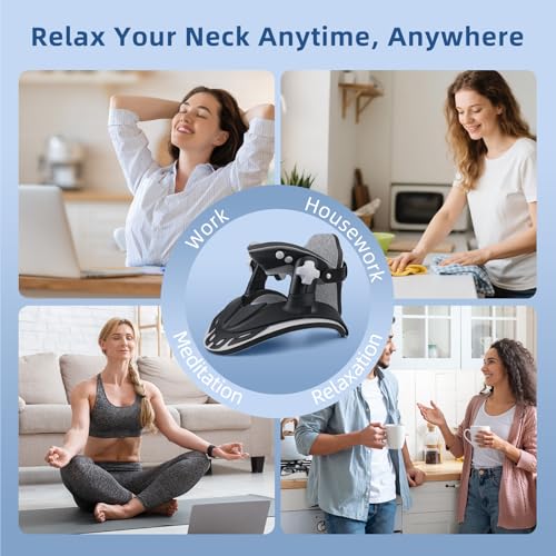 Neck Stretcher Cervical Traction, Adjustable Cervical Neck Traction Device, Neck Braces for Neck Pain and Support, Ergonomic Design - FSA Eligible/HSA Eligible