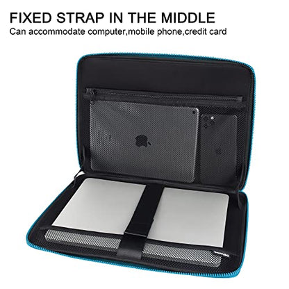 DOMISO 15.6 Inch Shockproof Waterproof Laptop Sleeve with Handle Lightweight Soft EVA Tablet Case for 15.6" Laptops/Lenovo IdeaPad/Acer Aspire E15 / HP Envy 15 / Dell, Blue - color: Blue, size: 15 - 15.6 Inch
