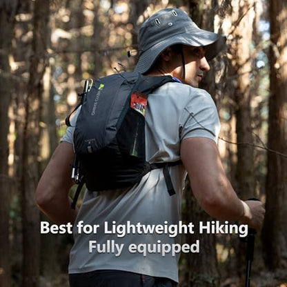 N NEVO RHINO Hydration Backpack Lightweight, Small Hiking Backpack with Water Bladder 2L, Insulated Water Daypack for Cycling Running Trail Rave - color: Sapphire Blue