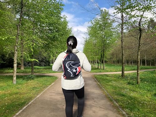 FOCO Houston Texans NFL Drawstring Backpack with Zippered Pocket — Officially Licensed, Cordura Nylon - color: Houston Texans