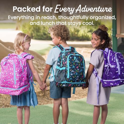 Bentgo Kids 2-in-1 Backpack & Insulated Lunch Bag - Durable 16” Backpack & Lunch Container in Unique Prints for School & Travel - Water Resistant, Padded & Large Compartments (Shark) - color: Shark