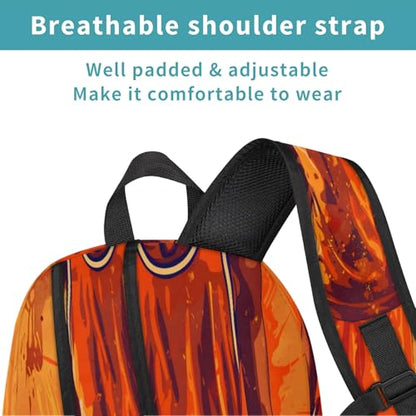 Basketball Player Large Capacity Backpack, 18 Inch Multi Pocket Laptop Tablet Backpacks Business Travel Hiking Daypack Casual Rucksack for Women Men Gifts