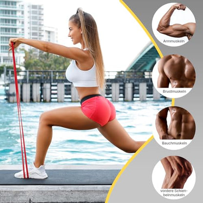 POWER GUIDANCE Resistance Bands, Set of 5 Pull Up Bands, Pull Up Assistance Bands, Exercise Bands, Resistance Bands Set for Legs, Working Out, Muscle Training, Physical Therapy, Shape Body