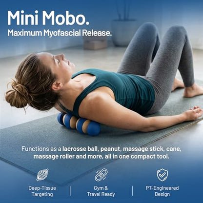 MOBO Mini | Neck & Shoulder Massager Roller | Tech Neck & Desk Pain Relief Tool | Trigger Point Myofascial Release | Portable Deep Tissue Massage for Office, Travel & Gym
