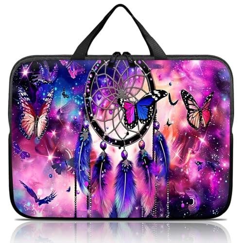 14 15 15.4 15.6 inch Laptop Handle Bag Computer Bag, Pouch Holder Notebook Sleeve Cover Soft Case Compatible for Dell,Lenovo,Toshiba HP, Asus Notebook-Beautiful Dream Catcher - color: Beautiful Dream Catcher
