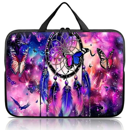 14 15 15.4 15.6 inch Laptop Handle Bag Computer Bag, Pouch Holder Notebook Sleeve Cover Soft Case Compatible for Dell,Lenovo,Toshiba HP, Asus Notebook-Beautiful Dream Catcher - color: Beautiful Dream Catcher