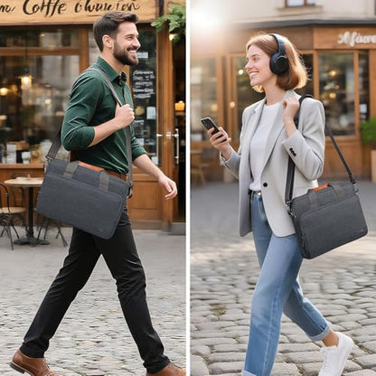 KIZUNA Laptop Bag Case 14 Inch Computer Shoulder Sleeve for 15" MacBook Air M4/IdeaPad Flex 5/Lenovo Yoga Slim 7x & 7i Pro X/IdeaPad Slim 3i/14.5" DELL XPS 14/14.2" Huawei MateBook GT 14/HP/ASUS,Grey - size: 14 Inch