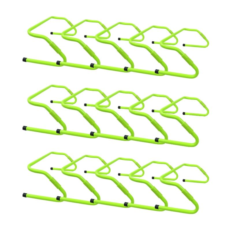 SRNSAEB Kids Adjustable Hurdle 20 15 10 8 6 5 Pcs, Rotatable Pediatric Hurdles with Portable Carry Strap, Park/Backyard/Home Agility Training Equipment Hurdle Set for Students/Preschoolers(15pcs) - size: 15pcs