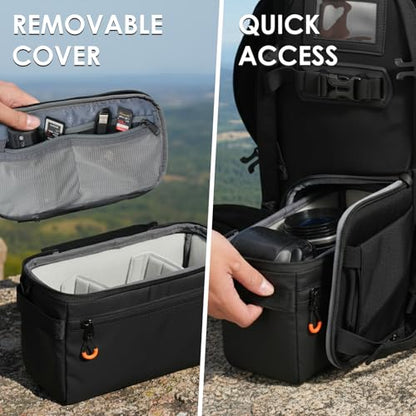 TARION Padded Camera Insert Bag Protective Framed DSLR Inner Case Organizer | Fits 1 Camera and 2 Lenses - Removable Lid Compatible for DSLR SLR Mirrorless Cameras ShellCore XS - style: Xs (1 Camera 2 Lenses)