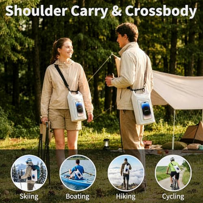 Waterproof Dry Bag 2L, IPX8 Roll Top Waterproof Belt Bag with Clear Phone Window, Phone Pouch Water Protector, Boat & Kayak Accessories, Essentials for Cruise Camp Swim Beach Fish Travel (White) - color: White dry bag 2L