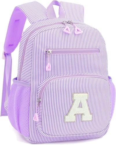 Mini Toddler Backpack for Girls 2-4, Cute Personalized Preschool Kindergarten Backpack for Kids Birthday Gifts (Purple A) - color: Purple, size: Mini-12"H(not fit folder）, style: A