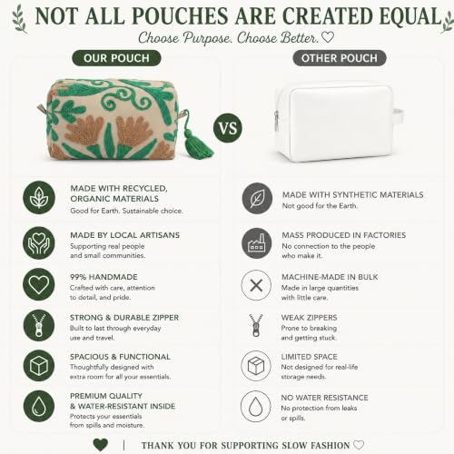 Huar Travel Makeup Bag- Large Capacity Cosmetic Bags for Women - color: Beige