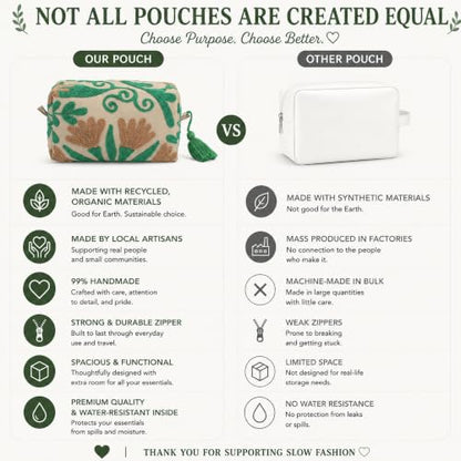 Huar Travel Makeup Bag- Large Capacity Cosmetic Bags for Women - color: Beige