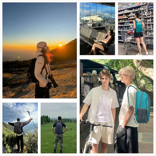 Ultra Lightweight Packable Hiking Backpack Small Foldable Travel Hiking Camping Daypack Casual Outdoor Day Bag for Men Women 25L - color: Gray