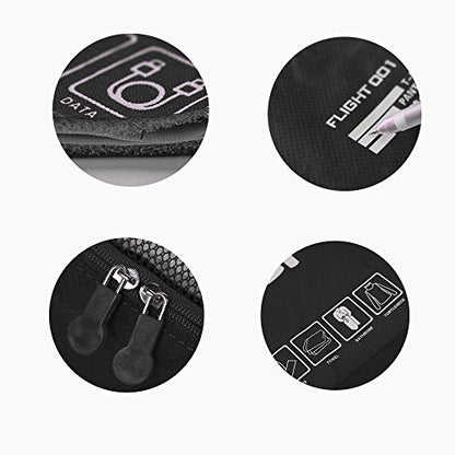 Packing Cubes Set Travel Luggage Organizers Suitcase Lightweight Accessories Black - color: Black