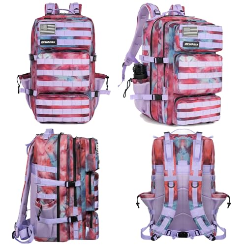 Military Tactical Backpack 55L for Men & Women Bug Out Bag Assault pack Molle Daypack Hiking Trekking Rucksack (Nebula camouflage) - color: Nebula Camouflage