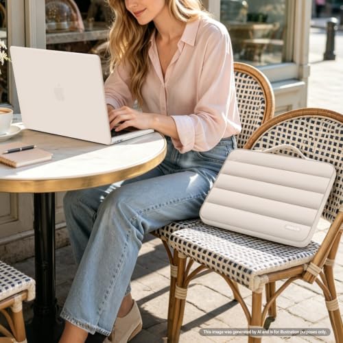 MOSISO Compatible with MacBook Air 15 inch Case M5 2026 M4 2025 M3 2024 M2 2023 A3448 A3241 A3114 A2941, Plastic Hard Shell Case&Puffy Sleeve Bag&Keyboard Skin&Webcam Cover&Screen Film, Sand - color: Sand