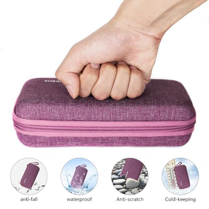suzamed Insulin Cooler Travel Case,EVA Insulation Travel Medicine Kit with 2 Ice Packs for Diabetes Care,Insulin Pen and Other Diabetic Supplies (Burgundy) - color: Burgundy