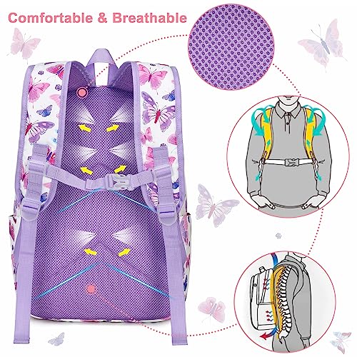 CAMTOP Preschool Backpack for Kids Girls Butterfly Toddler Backpacks Kindergarten School Bookbags(Age 3-8, Colorful Butterfly) - color: Green Butterfly28