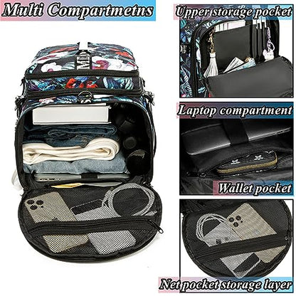 Gym Duffle Bag Backpack with Shoe Compartment,4 ways Travel Backpack for Women and Men,Multi-Functional Weekender bag with Waterproof Layer&Laptop Compartment for Fitness, Travel,Camping - color: Turquoise
