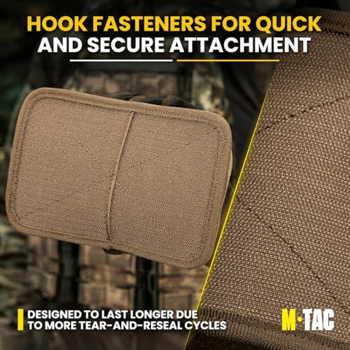 M-Tac Mesh Organizer Pouch with Hook & Loop Backing, EDC Tactical Admin Pouch, Backpack Organizer Insert, Small Gear Utility Bag - color: Coyote Brown