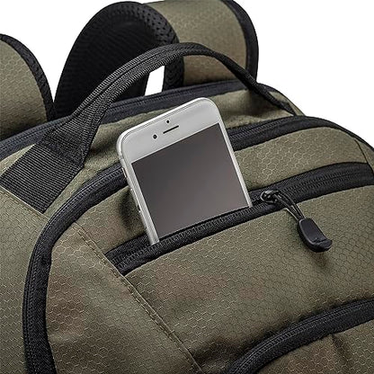 High Sierra Swoop Backpack, Lightweight Bookbag, Large Main Compartment + External Accessory Pockets, Separate Laptop Pocket, Dual Water Bottle Pockets, Fits most 17” Laptops, 30L Capacity, Olive - color: Olive