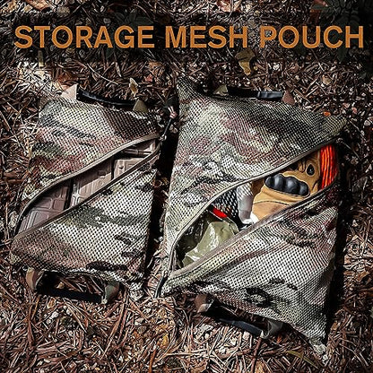 PETAC GEAR Tactical Storage Mesh Pouch Set,Insert Modular Utility Admin Pockets,Travel Organizer EDC Bag - color: Coyote Brown