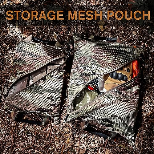 PETAC GEAR Tactical Storage Mesh Pouch Set,Insert Modular Utility Admin Pockets,Travel Organizer EDC Bag - color: Coyote Brown-BK