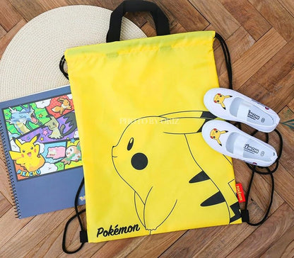 Pikachu Drawstring Backpack Gym Sackpack Travel Bag Multi Purpose Bag (Yellow2) - color: Yellow2