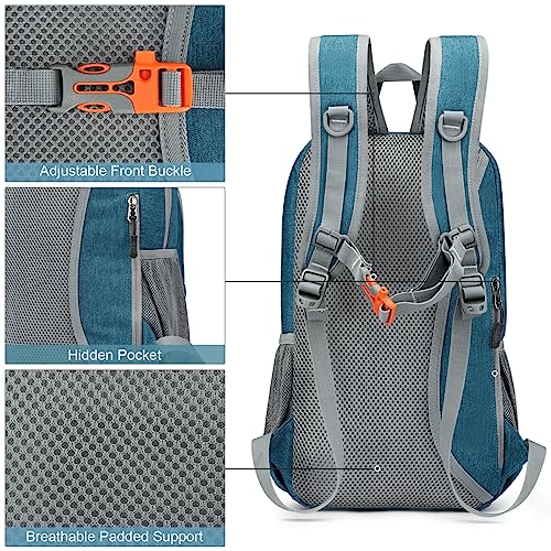 G4Free Mini 10L Hiking Daypack Small Hiking Backpack Cycling Compact Shoulder Backpack Outdoor for Men Women - color: Navy Blue