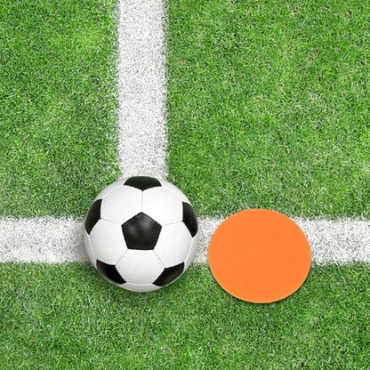 DOITOOL 12pcs Football Training Markers Flat Discs Non-Skid Ground Spot Cones 10cm Multi- for Agility Drills Soccer Field Practice
