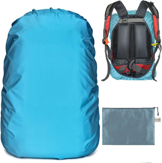 Waterproof Backpack Rain Cover with Anti Slip Buckle Strap for Camping, Hiking, Traveling, Hunting, Biking, 15-80L - color: Azure, size: 70L - 80L